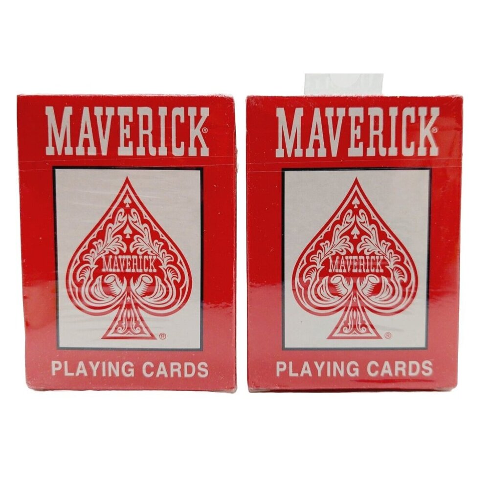 Maverick Poker Playing Cards Red Deck Factory Sealed 2010 Lot Of 2